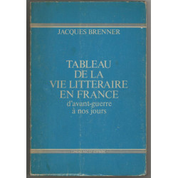 Tableau de la vie litteraire en france d'avant-guerre à nos jours