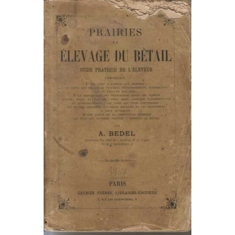 Prairies et elevage du betail guide pratique de l'eleveur