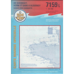 Carte marine : De Guernsey Herm et Sark a Alderney bancs des casquets