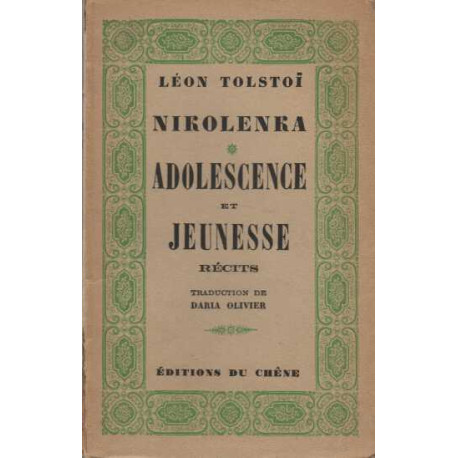 Nikolenka - adolescence et jeunesse