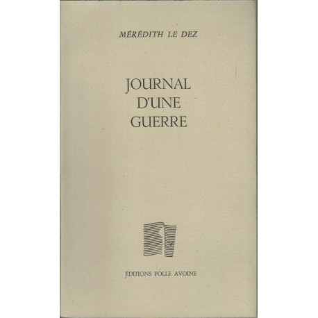 Journal d'une guerre