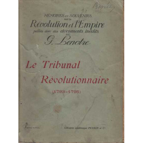 Le tribunal revolutionnaire (1793-1795)