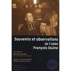 Souvenirs et observations de l'abbé François Duine