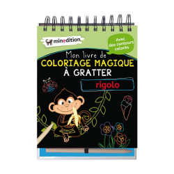 Mon livre de coloriage magique à gratter rigolo: Avec un crayon en...