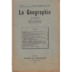 La Geographie numero 3-4 Tome LII septembre-octobre 1929