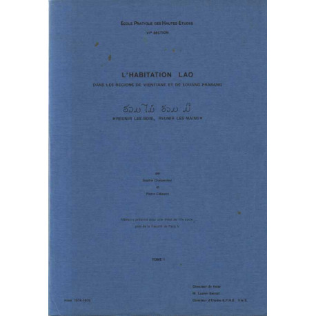 L'habitation Lao dans les regions de Vientiane et de...
