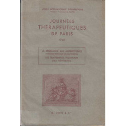 Journees therapeutiques de Paris 1951 La Résistance aux...