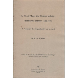La vie et l'oeuvre d'un historien malouin : hippolyte harvut 1853-1917