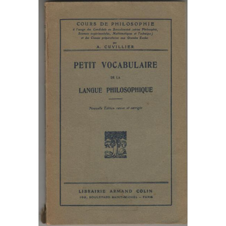 Petit vocabulaire de la langue philosophique