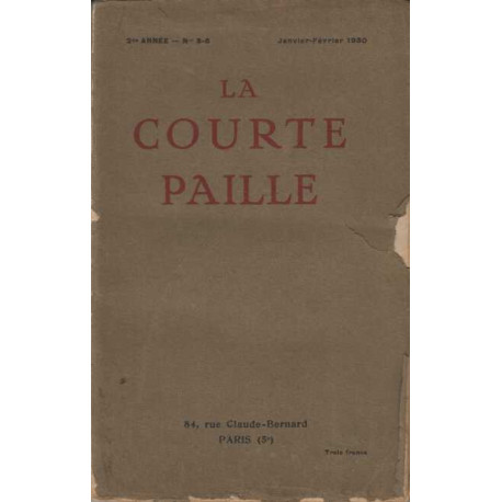 La courte paille numero 5-6 janvier fevrier 1930