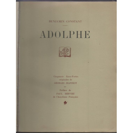 Adolphe cinquante eaux fortes originales de Georges Jeanniot...