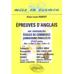 Epreuves d'anglais aux concours des écoles de commerce admissions...