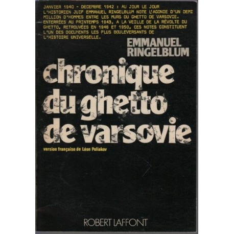 Chronique du ghetto de varsovie