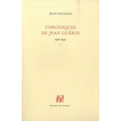 Chroniques de Jean Guérin tome 1 1927-1940