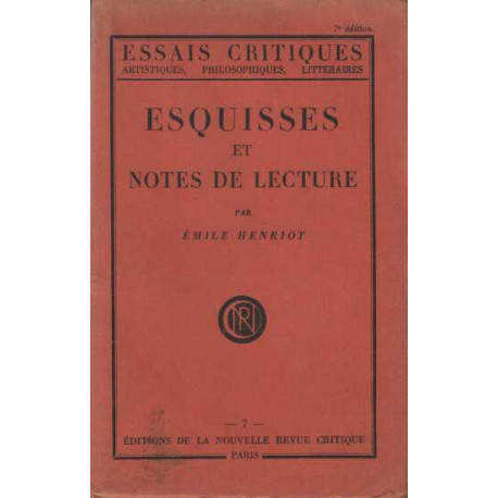 Esquisses et notes de lecture