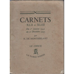 Carnets XLII et XLIII du 1 janvier 1942 au 31 decembre 1943 /EO...