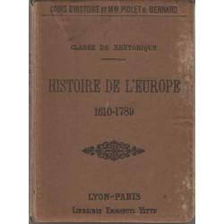 Classe de rhetorique histoire de l'europe et particulierement de...